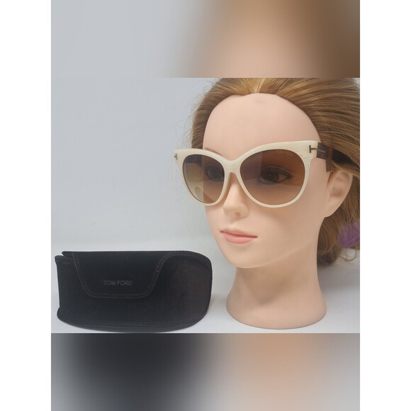 Tom Ford Women\'s Sunglasses Saskia TF330 Ivory Havana Brown Gradient 57-14-140 main image 4
